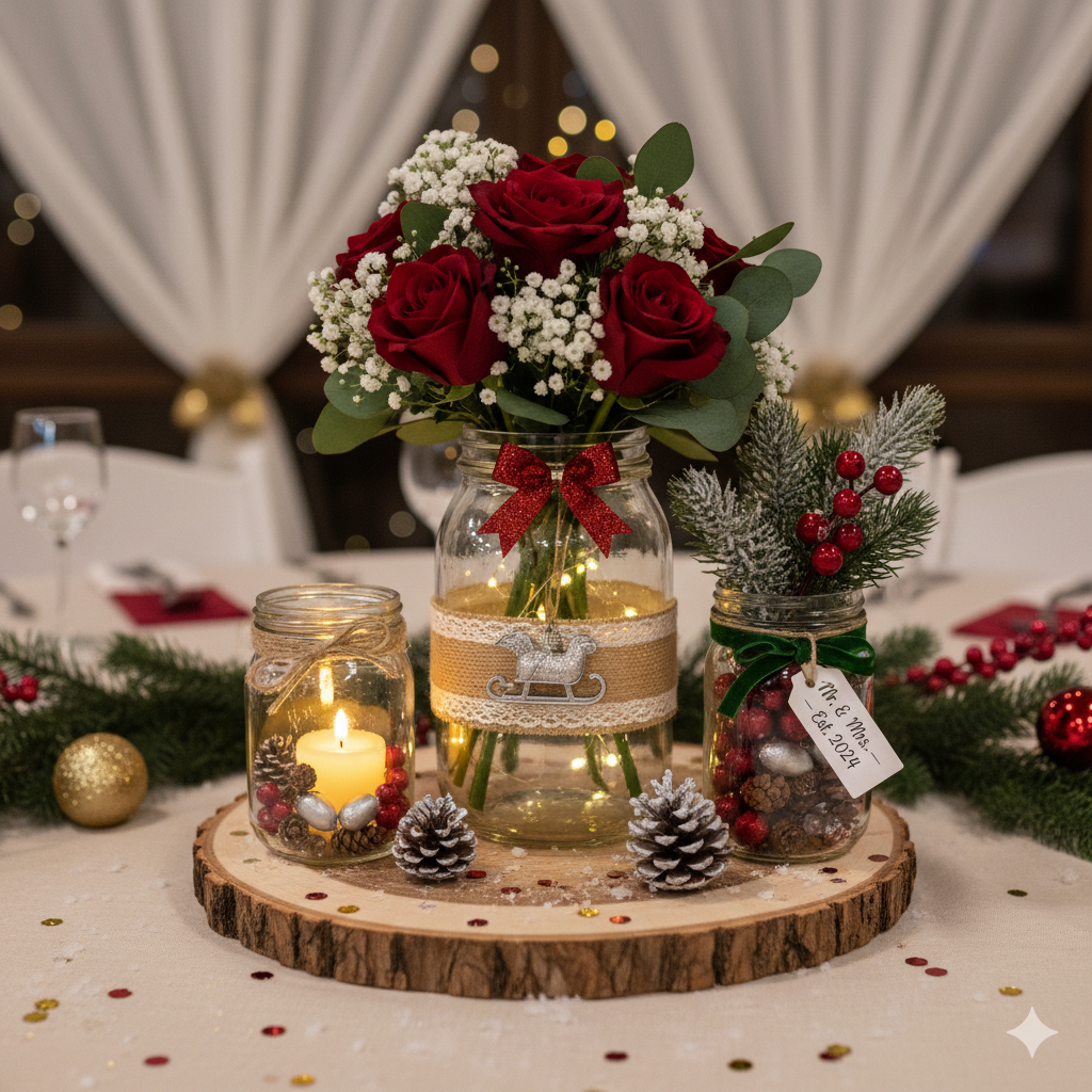 Christmas Wedding Centerpiece Ideas